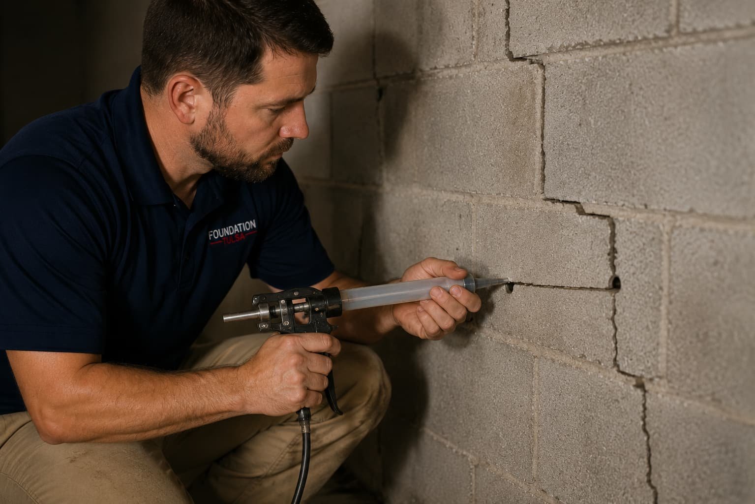 foundation crack repair Tulsa OK