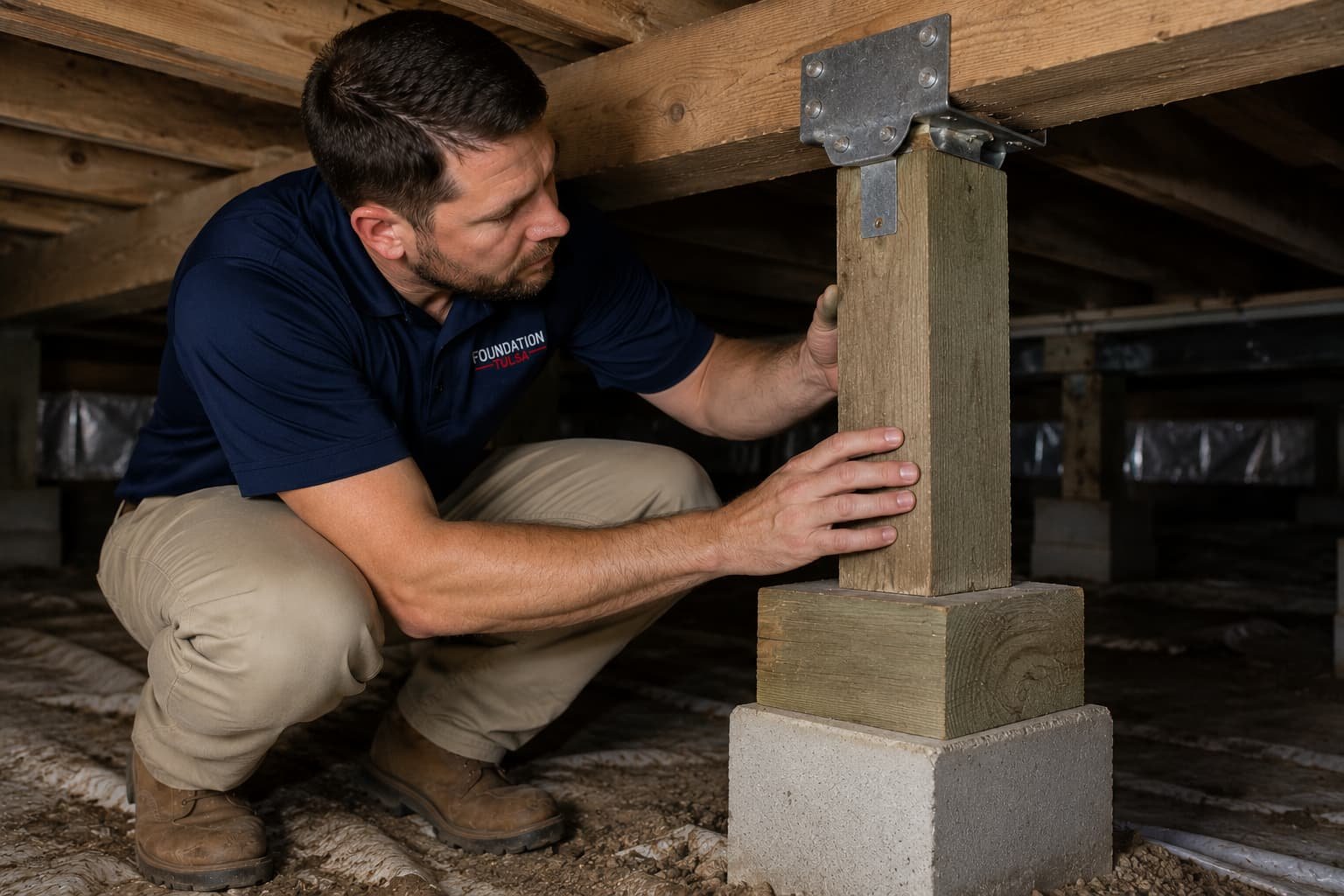 pier and beam foundation repair Tulsa OK